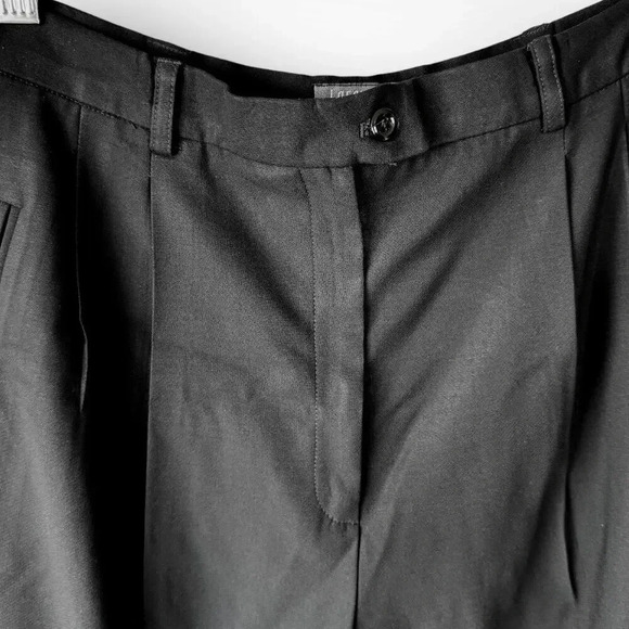 Lafayette 148 Vintage 100% Wool High Rise Straight Leg Casual Pants Size 8 Black - Picture 7 of 15